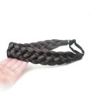 Bobiya 5 Strand Synthetic Hair Braided Headband - Classic Chunky Wide Braids for Women & Girls in Dark Brown | Elastic Stretch Hair Part - Buy Online on GoSupps.com