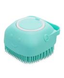 Molain Silicone Dog Cat Bath Brush Comb - Soft Grooming & Massage Brush with Shampoo Dispenser (Blue) - Buy Online on GoSupps.com