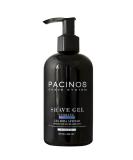 Pacinos Clear Cooling Shave Gel with Aloe Vera - 8 fl. oz | Prevents Skin Irritation, Moisturizes, for All Hair Types - Buy Online on GoSupps.com