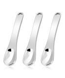 WLLHYF Mini Metal Makeup Spatula Skin Care Cosmetic Spoon Reusable Applicator Beauty Scoop for Facial Cosmetic for Face Mask Cream Lotions Moisturizers (3 Silver) - Buy Online on GoSupps.com