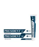 President Whitening Toothbrush Set: 2 x 75ml with Anti-Plaque & Tartar Protection - Fresh Piedmont Mint Aroma - Buy Online on GoSupps.com