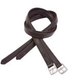 Cameo Equine Strong & Stretchy Reinforced Leather Stirrup Leathers Brown 48 Inch - Buy Online on GoSupps.com