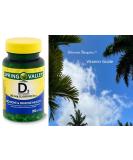 Spring Valley Vitamin D3 2000IU Softgels - Bone & Immune Health - 200 Count + Vitamin Guide - Buy Online on GoSupps.com