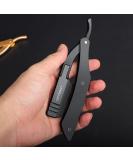 Barber Straight Razor Set with 20 Stainless Steel Blades | Professional Men's Manual Shaver for Close Shaving | Aluminum Handle | Portable Kit - Buy Online on GoSupps.com