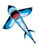 Shark Kite for Kids and Adults - Easy to Fly, 300 FT Kite Line Included - Buy Online on GoSupps.com