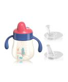 POTATO Weighted Straw Cup for Toddlers | Spill-Proof PPSU Sippy Cup | 10oz Water Bottle with 2 Spout Options | Handles for Boys | Ideal for Babies 12+ Months - Bright Red - Buy Online on GoSupps.com