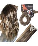 26 Ombre Colorful Synthetic Clip in Hair Extensions - Dark Brown/Ash Blonde - Full Head, 8Pcs 18Clips - 26 Inch - Buy Online on GoSupps.com