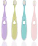 Loowkin Toddler Toothbrush for 1-5 Years Old Nano Baby Toothbrush with Tongue Cleaner Kids Toothbrush 12 Months up - Buy Online on GoSupps.com