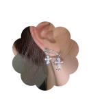 Vintage Crystal Cross Drop Earrings | Rhinestone Studs & Silver Paperclip Design | Sparkly CZ Crucifix Jewelry for Women - Buy Online on GoSupps.com