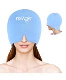 Newgo Migraine Mask & Cap | Full Coverage Ice Headache Relief Hat for Sinus & Stress - Light Blue - Buy Online on GoSupps.com