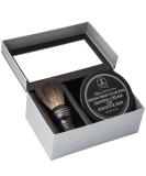 Taylor of Old Bond Street Black Pure Badger Shaving Brush & Jermyn St. Shaving Cream Bowl 150g - Premium 2 Pc Gift Set for Men - Buy Online on GoSupps.com