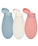 Silicone Base Travel Bottles Set - 3 PCS Leakproof Empty Shampoo & Lotion Containers for Trips & Home Use - Buy Online on GoSupps.com