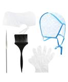 MENYIIYDS 5-Part Hair Dye Kit | DIY Hair Dye Tools with Brush Highlighting Cap Gloves & Scarf - Buy Online on GoSupps.com