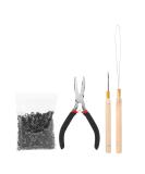 SWetup 4-in-1 Microring Hair Extensions Set - 500 Microrings & Tongs for Real Hair Bonding - Buy Online on GoSupps.com