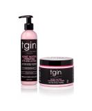 tgin Rose Water Curl Cream & Styling Lotion Duo - Natural Hair Care for Curly Wavy & Kinky Hair - 12 oz + 8 oz - Low Porosity Friendly - Buy Online on GoSupps.com