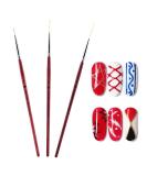 Nail Art Liner Brush Set - 3Pcs Painting, Drawing, and Line Detailing Brushes for DIY Manicure - Nail Art Pen and Dotting Tools Included - Buy Online on GoSupps.com