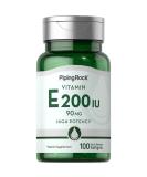Piping Rock Vitamin E 200 IU Softgels - High Potency, Non-GMO & Gluten Free - 100 Capsules - Buy Online on GoSupps.com