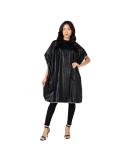 Betty Dain Hair Stylist Shampoo Cape, Waterproof and Stain Resistant Vinyl, Soft Nylon Neckband, Classic Black Color Design, Touch-and-close Fastener, 36 x 54 inches, Black - Buy Online on GoSupps.com