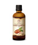 Pure Almond Oil 100ml - Nourishing & Refined - Intensive Care for Face Body Hair Skin & Lips - Perfect for Massage - Glass Bottle - Buy Online on GoSupps.com