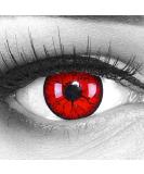 Buy Meralens Red Black Crazy Fun Contact Lenses - 3 Month Soft Lenses for Halloween Carnival | -4.50 Diopters | Free Contact Lens Tank - Buy Online on GoSupps.com