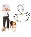 Hands Free Dog Leash for 2 Dogs Crossbody Double Dog Lead Rope for Running Walking Training Nylon Reflective Heavy Duty Dog Leash Belt for Large Medium Small Dogs (Black-2) - Buy Online on GoSupps.com