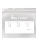 Zipper Pill Pouch Bags - 3 x 2 AM PM Daily Travel Medicine Organizer | Reusable Clear Label - Perfect for Vitamins & Medications (250 Pack - Buy Online on GoSupps.com