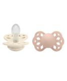 BIBS Pacifiers - Infinity Collection | Symmetrical Nipple | BPA-Free | Made in Denmark | Ivory/Blush | Set of 2 | Size 0-6 Months - Buy Online on GoSupps.com