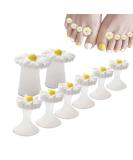 Daisy Flower Silicone Toe Separators - 8 pcs White Toe Spacers for Nail Art Pedicure - DIY Pedicure Tool - Buy Online on GoSupps.com