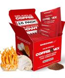 Shroomzup Mushroom Coffee Instant (15 Pack) - Lion's Mane and Cordyceps - Superfood Coffee for Keto, Vegan, Paleo - Arabica and Robusta Instant Coffee Packets Ground Powder Brain Focus, Productivity - Buy Online on GoSupps.com
