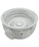 Bicrops Ceramic Shaving Soap Bowl for Men - Non-Slip Handle, Wide Mouth, Large Capacity - White & Black - Buy Online on GoSupps.com