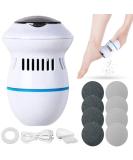 ICALODY Electric Foot Grinder Vacuum Callus Remover | Rechargeable Pedicure Tool for Cracked Skin | White Green - Buy Online on GoSupps.com