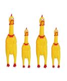 Proleo 4-Pack Yellow Rubber Squeaking Chicken Toys Durable Novelty Decompression Gadgets for All Ages - Buy Online on GoSupps.com