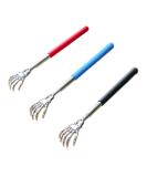 3-Piece Stainless Steel Telescopic Back Scratcher Set - Rubberized Handle for Instant Itch Relief | Available in Black Red & Blue - Buy Online on GoSupps.com