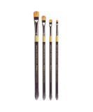 KINGART Original Gold Specialty 9247 Series Crescent Filbert Blender Artist Brush Set of 4 - Acrylic Handle, Taklon & White Bristle Blend - Buy Online on GoSupps.com