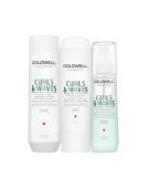 Goldwell Dualsenses Curls & Waves Hydrating Shampoo 250ml Conditioner 200ml Serum Spray 150ml - Buy Online on GoSupps.com