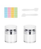 2PCS 30ml Airless Pump Cosmetic Bottles- Refillable Travel Cream Jars - Buy Online on GoSupps.com