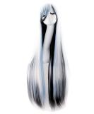 MapofBeauty 40 Anime Costume Long Straight Cosplay Wig White/Blue/Black Party Wig for International Shipping - Buy Online on GoSupps.com