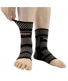 Shop Dr. Shapiro Copper Ankle Brace Support for Men & Women | Compression for Sprains Heel Spur Plantar Fasciitis & Sports Injuries (Medium - Buy Online on GoSupps.com