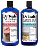 Dr Teal's Foaming Bath Combo Pack - 68 fl oz Total | Restore & Replenish with Pink Himalayan + Detoxify & Energize with Ginger & Clay - Buy Online on GoSupps.com