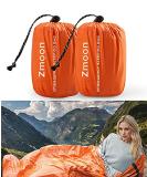 Zmoon Emergency Sleeping Bag 2 Pack - Lightweight Thermal Bivy Sack for Camping & Outdoor Activities - Darkorange - Buy Online on GoSupps.com