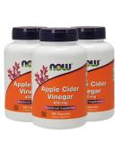 Now Foods Apple Cider Vinegar 450mg 180 Capsules x3 (540 Total) - Buy Online on GoSupps.com