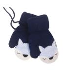 iEasey Cute Baby Winter Mittens On String | 0-3 Years | Fox Design | Thermal Fleece Gloves for Kids | Dark Blue | Xmas Gift - Buy Online on GoSupps.com