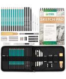Norberg & Linden XL Drawing Set - Sketching  Graphite and Charcoal Pencils. Includes 100 Page Drawing Pad  Kneaded Eraser  Blending Stump. Art Kit and Supplies for Kids  Teens and Adults. - Buy Online on GoSupps.com