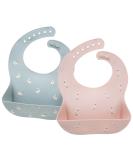 Little Dimsum 2Pcs Silicone Baby Bibs - Adjustable, Waterproof & Easy to Clean | Duck & Sheep Design | Food Crumb Catcher for Babies & Toddlers - Buy Online on GoSupps.com