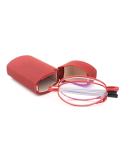 Shop Cokobin Foldable Reading Glasses +2.5 - Stainless Steel Anti-Blue Light Aid for Men & Women with Hard Shell Case - Red - Buy Online on GoSupps.com