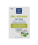Kiss My Face De-Stress Bar Soap - Vegan Soap Bar with Hemp Seed Oil - Neroli & Gardenia - Cruelty Free - Palm Oil Free Bath Soap - Buy Online on GoSupps.com