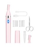 Rechargeable Electric Eyebrow Trimmer for Women - Painless Facial Hair Shaver & Detail Razor in Pink | Perfect for Face Neck and Lips - Buy Online on GoSupps.com