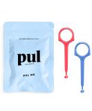 Clear Aligner Removal PUL Tool for Invisalign Removable Braces & Trays | Compatible with Removable Braces, Aligners, Retainers, & Dentures | Hygienic, Durable, Compact | By The Pultool (Pink + Blue) - Buy Online on GoSupps.com