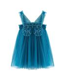 PythJooh Baby Girl Tulle Dress | Sleeveless Butterfly Wings Tutu Dress | 18-24 Months | Peacock Blue - Buy Online on GoSupps.com