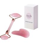 Upgrade Face Roller & Gua Sha Set | Facial Massager for Tension Relief & Puffiness Reduction | Perfect Gift for Men & Women | Mother's Day Special - Pink - Buy Online on GoSupps.com